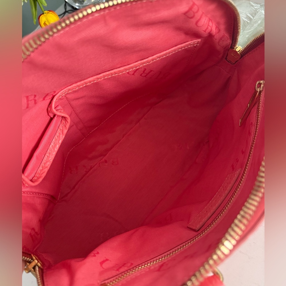 Burberry Pink Orchard Leather Satchel w/added unbranded crossbody strap - Picture 8 of 13